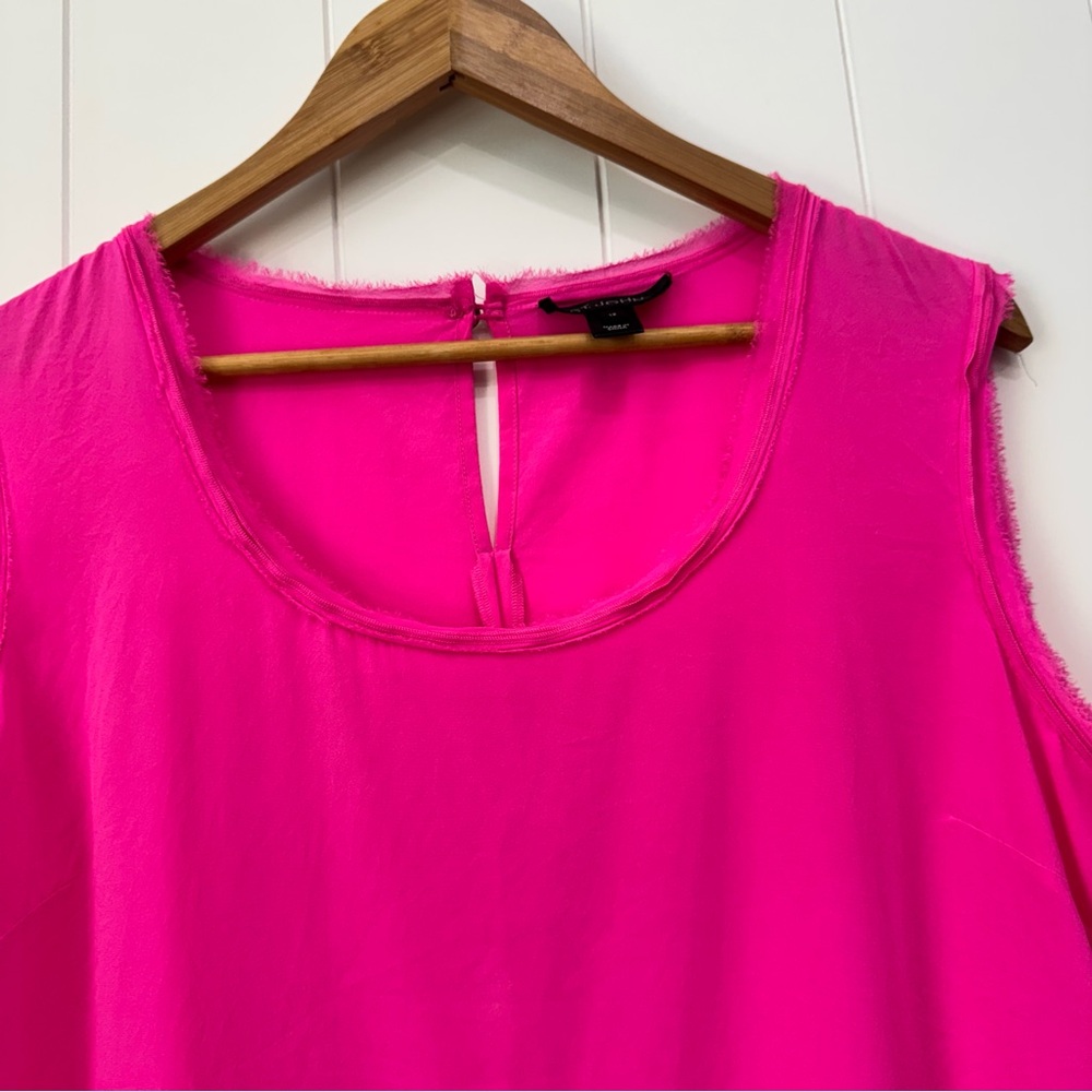 St John Silk Blend Sleeveless Blouse Top Pink Women’s Size 12 - Picture 4 of 13